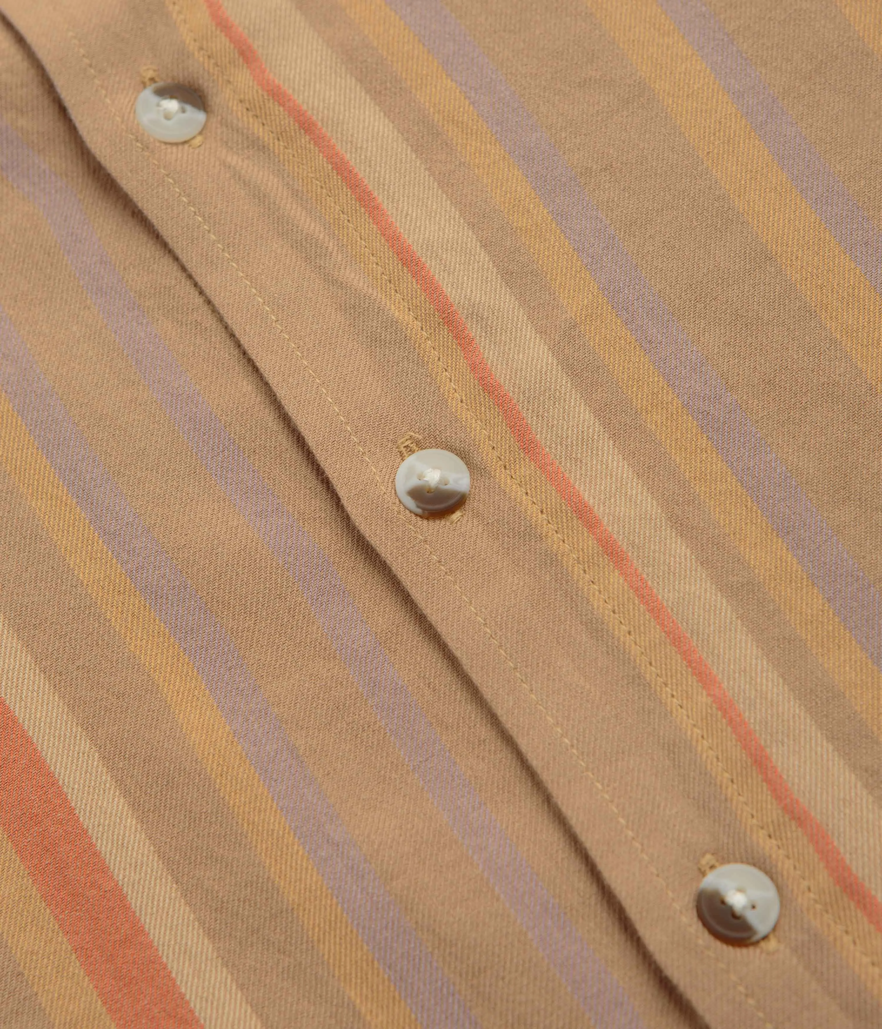 Mollusk Summer Shirt - Clay Stripe Customizable Design Layering Piece