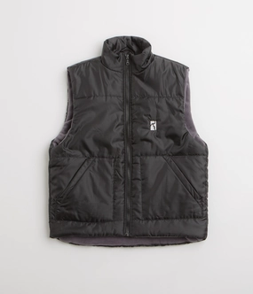 Poetic Collective Puffer Vest - Black QuiltedPattern