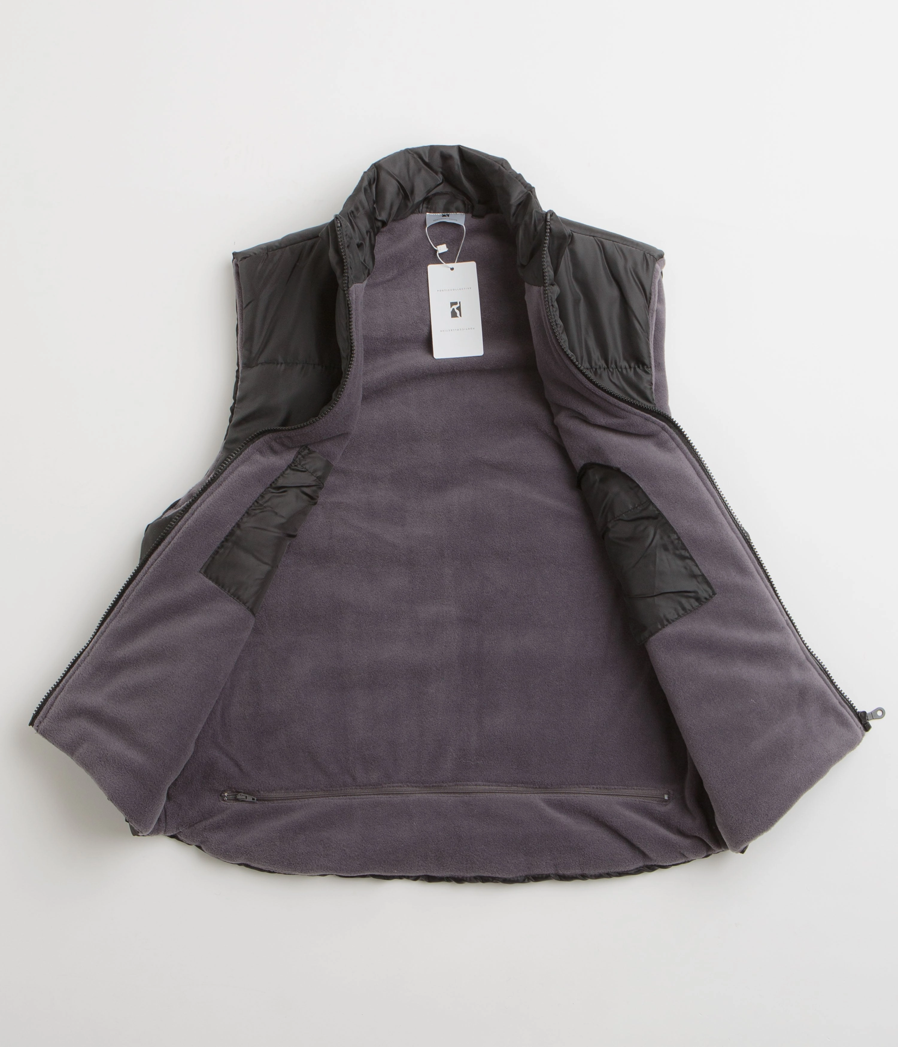 students Network Poetic Collective Puffer Vest - Black
