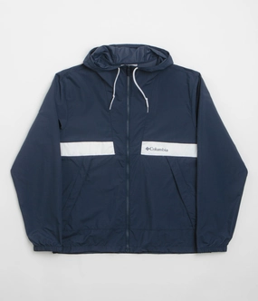 Columbia Spire Valley Hooded Windbreaker Jacket - Collegiate Navy / White Bestseller