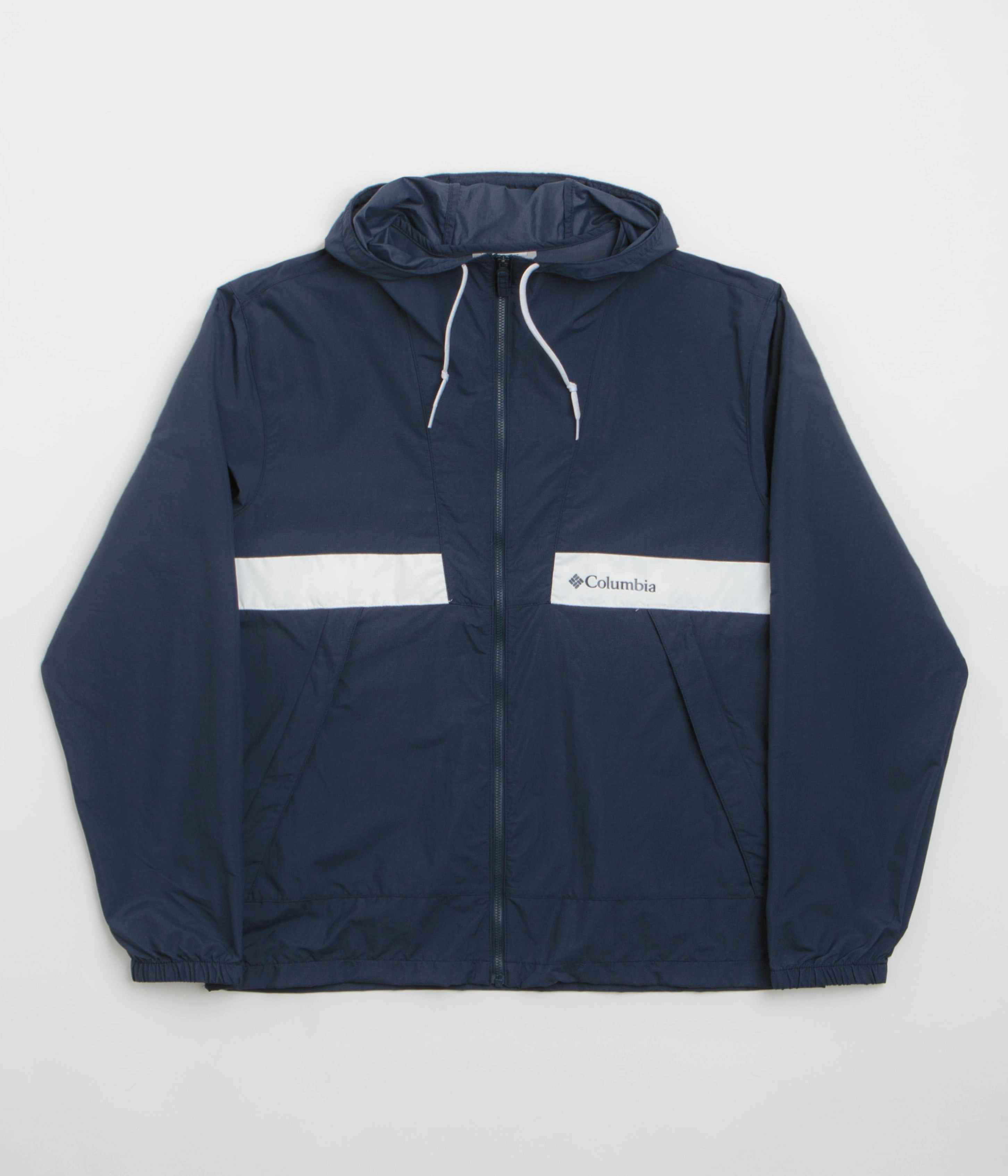 Columbia Spire Valley Hooded Windbreaker Jacket - Collegiate Navy / White Bestseller