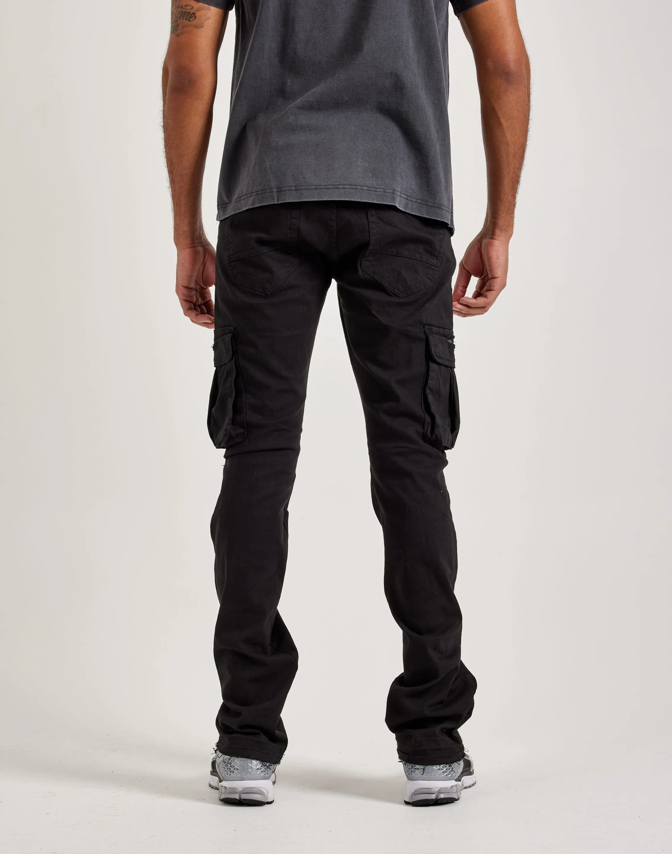 Stretch Fit Jordan Craig Stacked Flare Denim Jeans