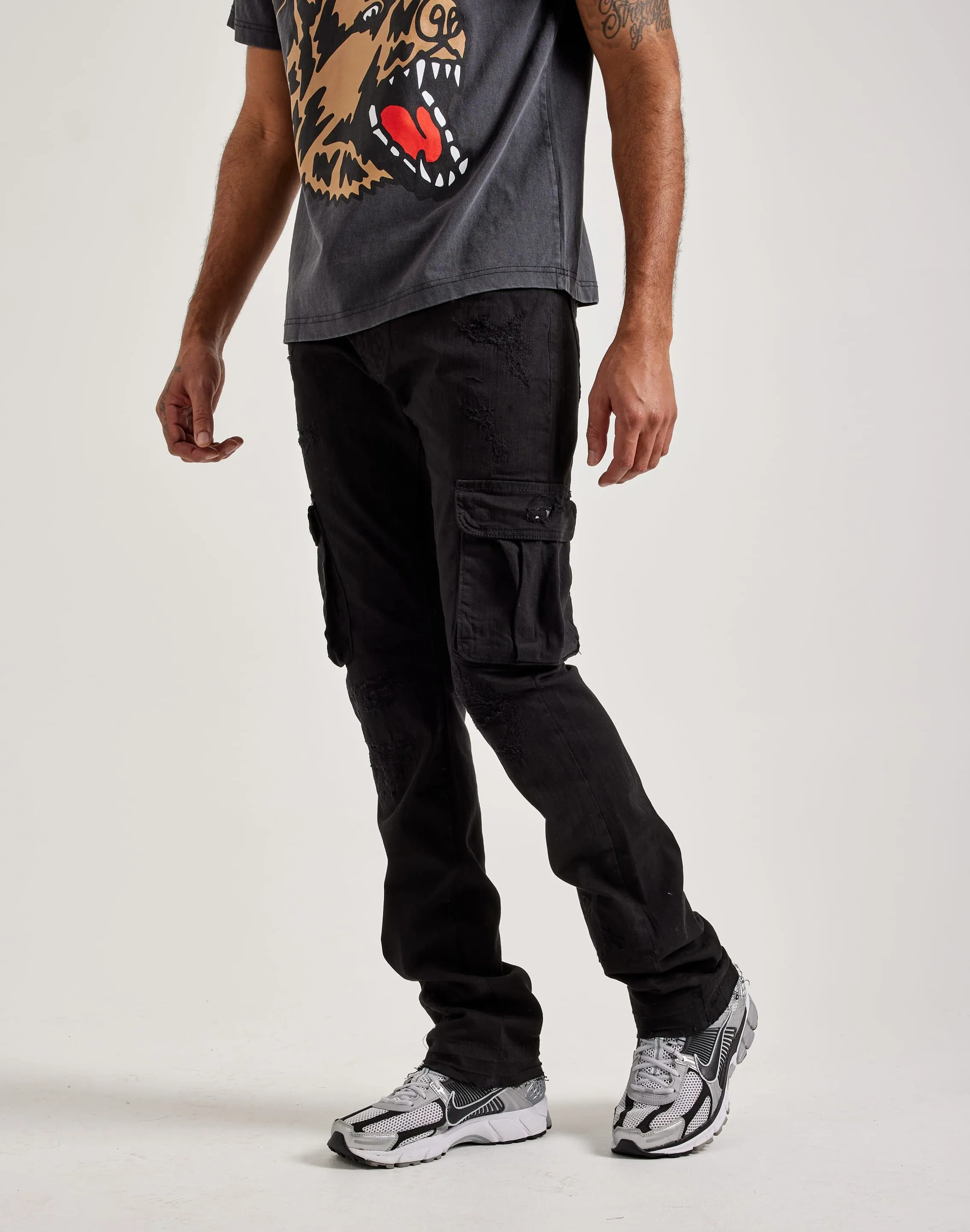 Jordan Craig Stacked Flare Denim Jeans Windproof Fabric Ethical Mode