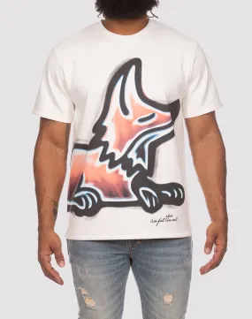TactileStitching Akoo Brush Snobby White Tee