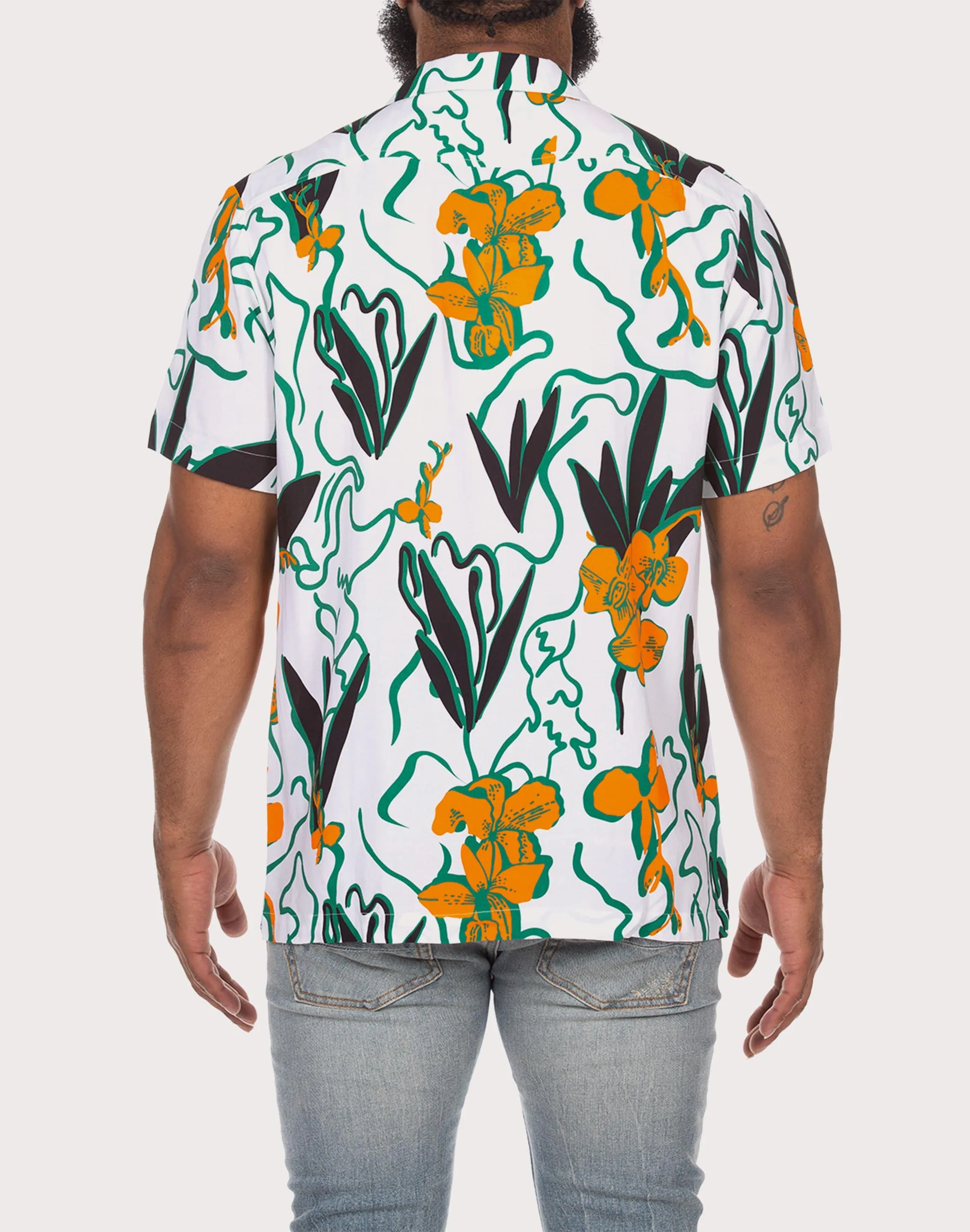 Ventilation Panels DoubleStitchReinforcement Akoo Camp Collar Button Down Shirt