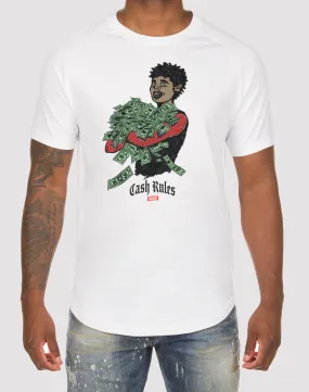 Sharp Cut CompactKnit Akoo Cash Rules White Tee