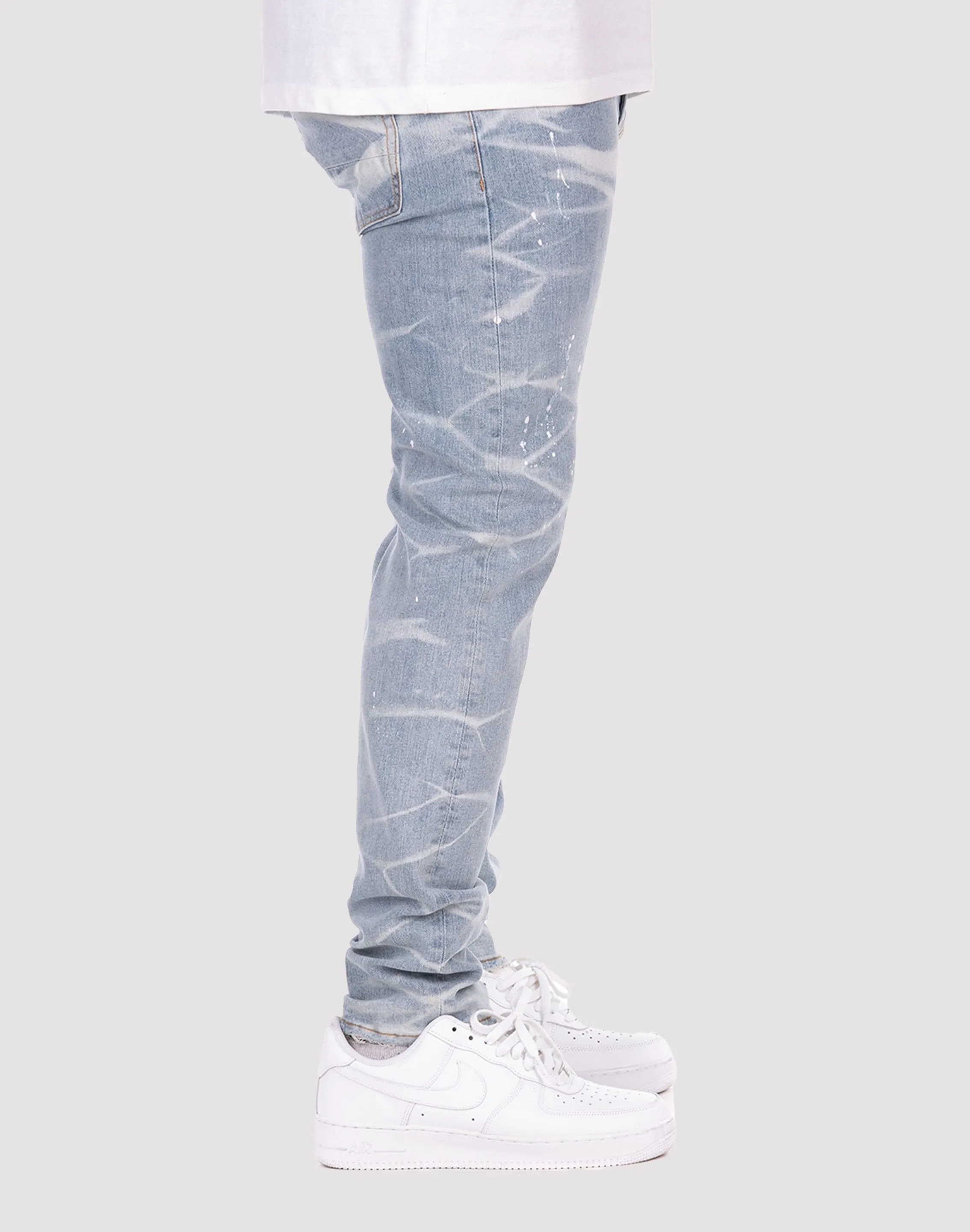 NoSlip Hem Vented Panels Akoo Heron Slim Fit Jeans