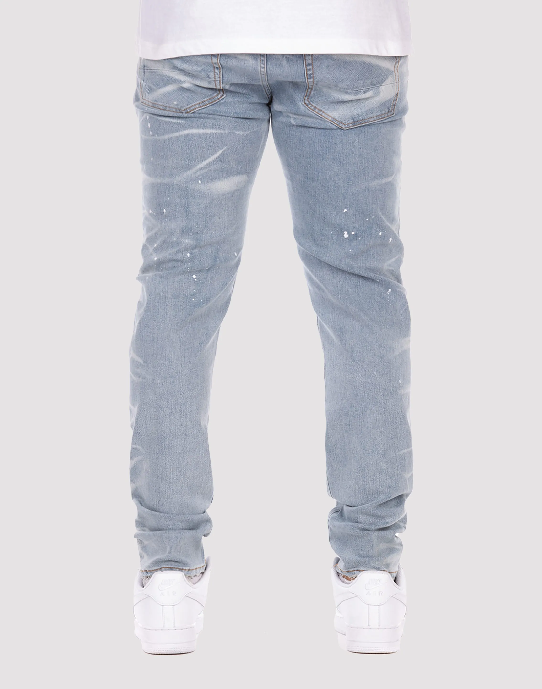Akoo Heron Slim Fit Jeans ElasticBinding AbrasionResistant Material