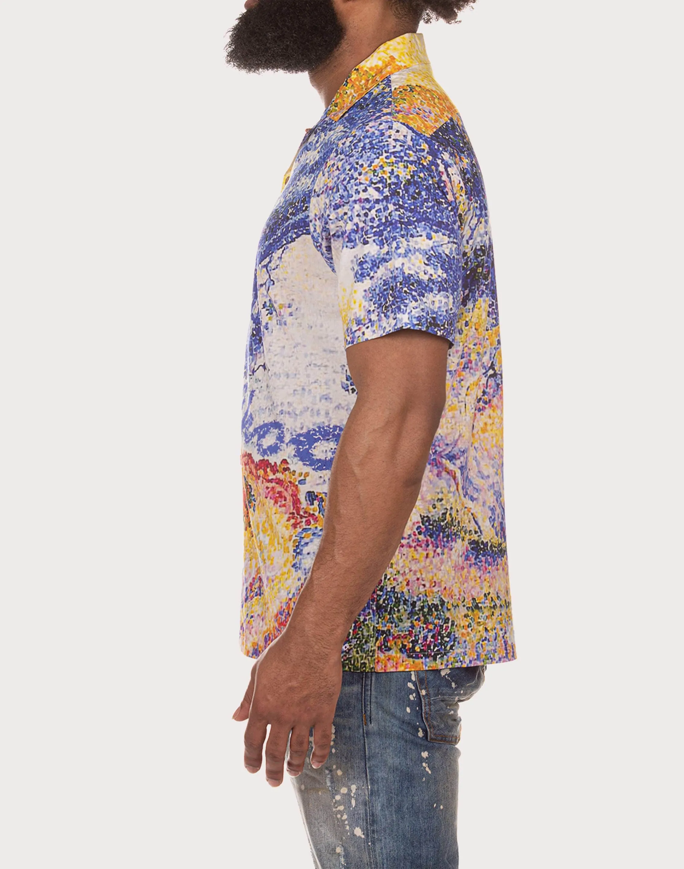 Akoo Meadow Woven Shirt ReinforcedHems LowMaintenanceFabric