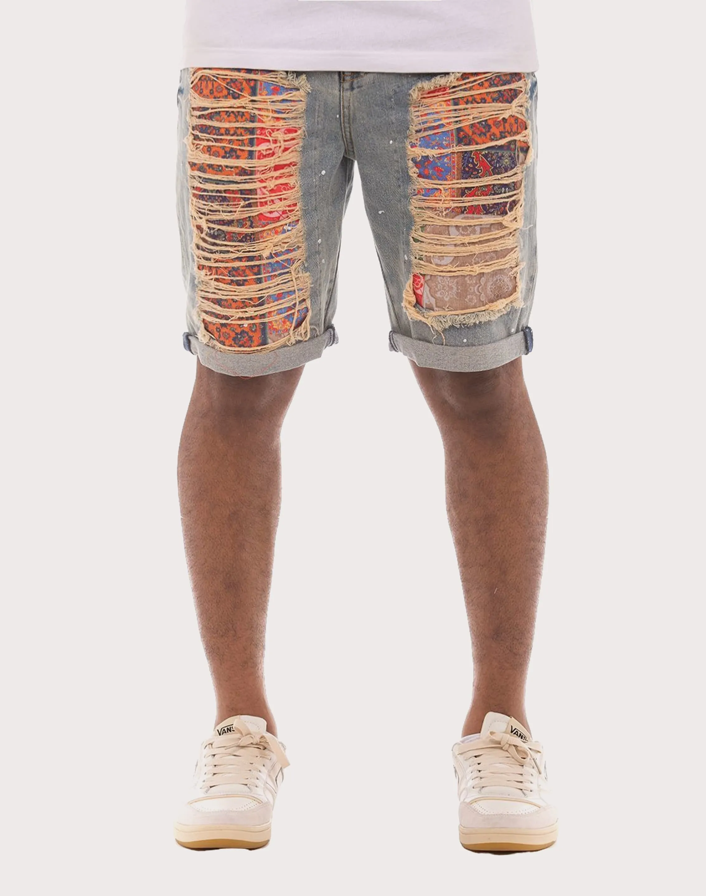 Akoo Stark Denim Blue Short Cool Nylon DoubleStitchedSeams