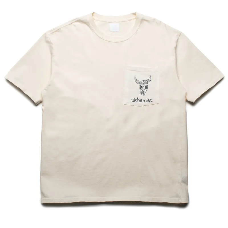 hot air balloon venue Date night Alchemist Dane Pocket Tee - White Alyssum