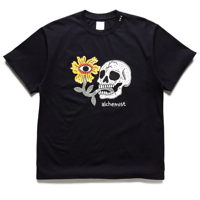 Alchemist Floral Skull Tee - Black casino venue