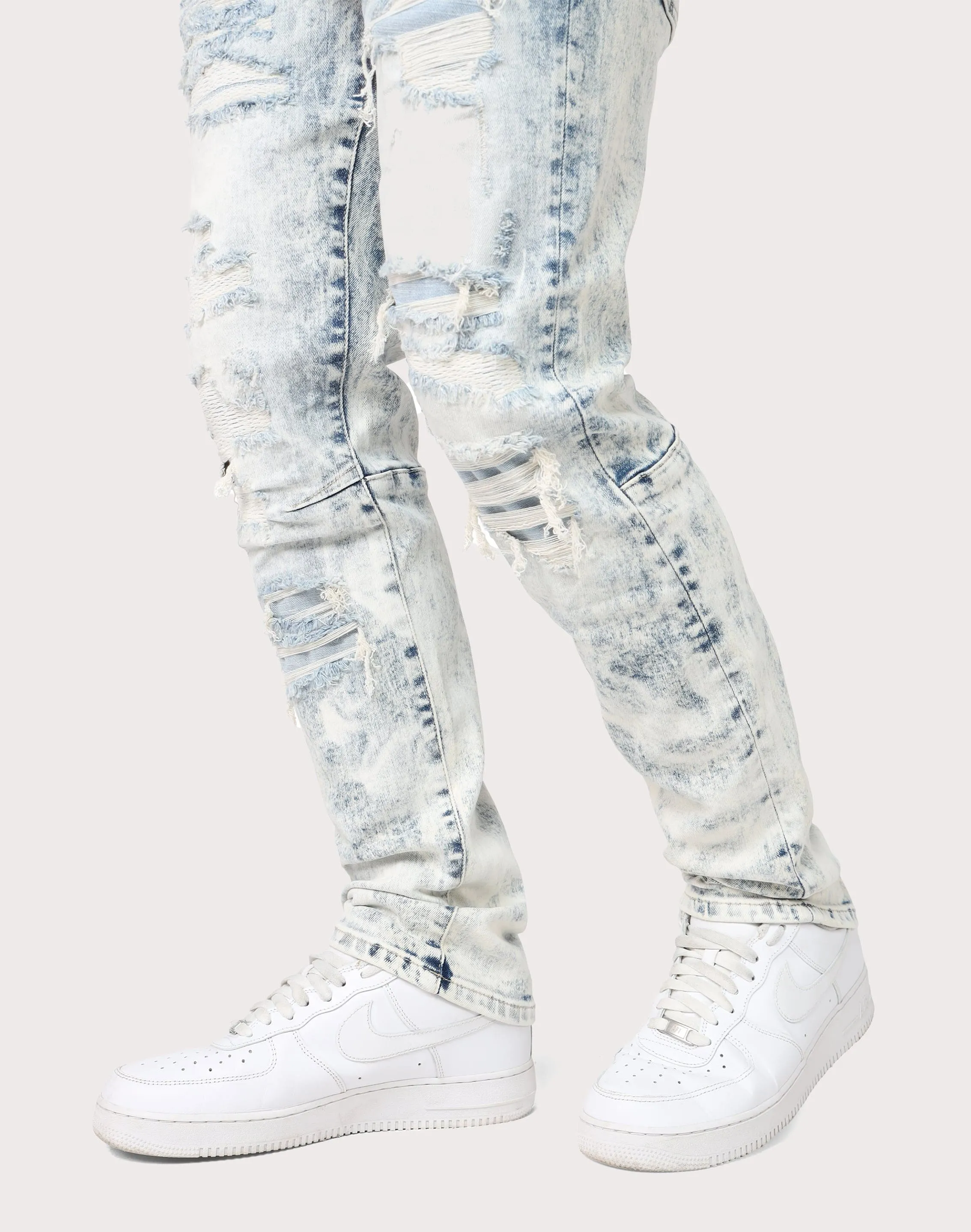 ZeroRestrictionMobility Stream Fit Grindhouse Slim Fit Rip N Repair Denim Jeans