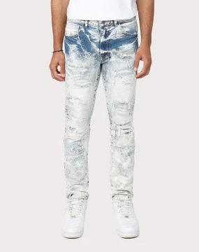 Recycle Glow FadeResistant Dye Grindhouse Slim Fit Rip N Repair Denim Jeans
