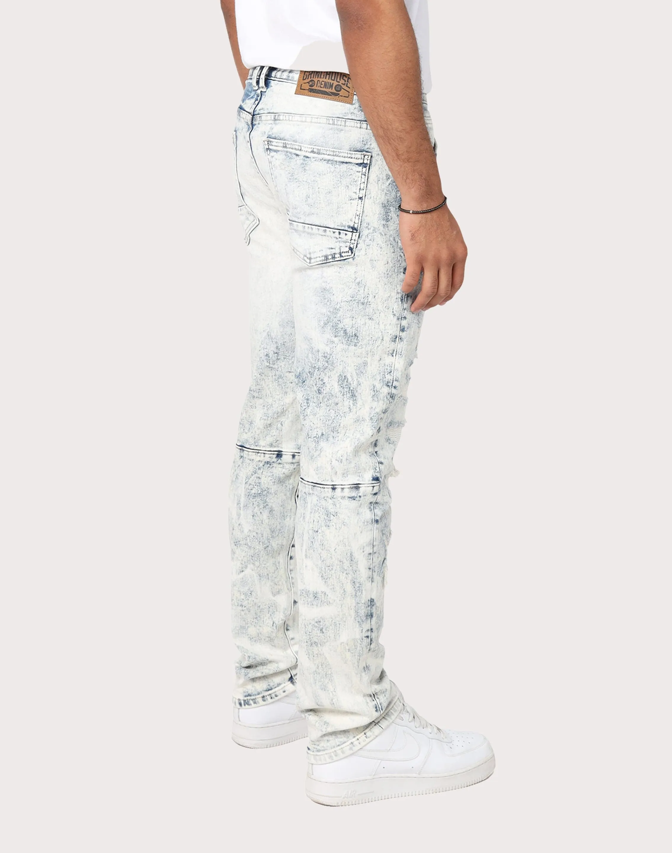 Grindhouse Slim Fit Rip N Repair Denim Jeans OdorResistant Material