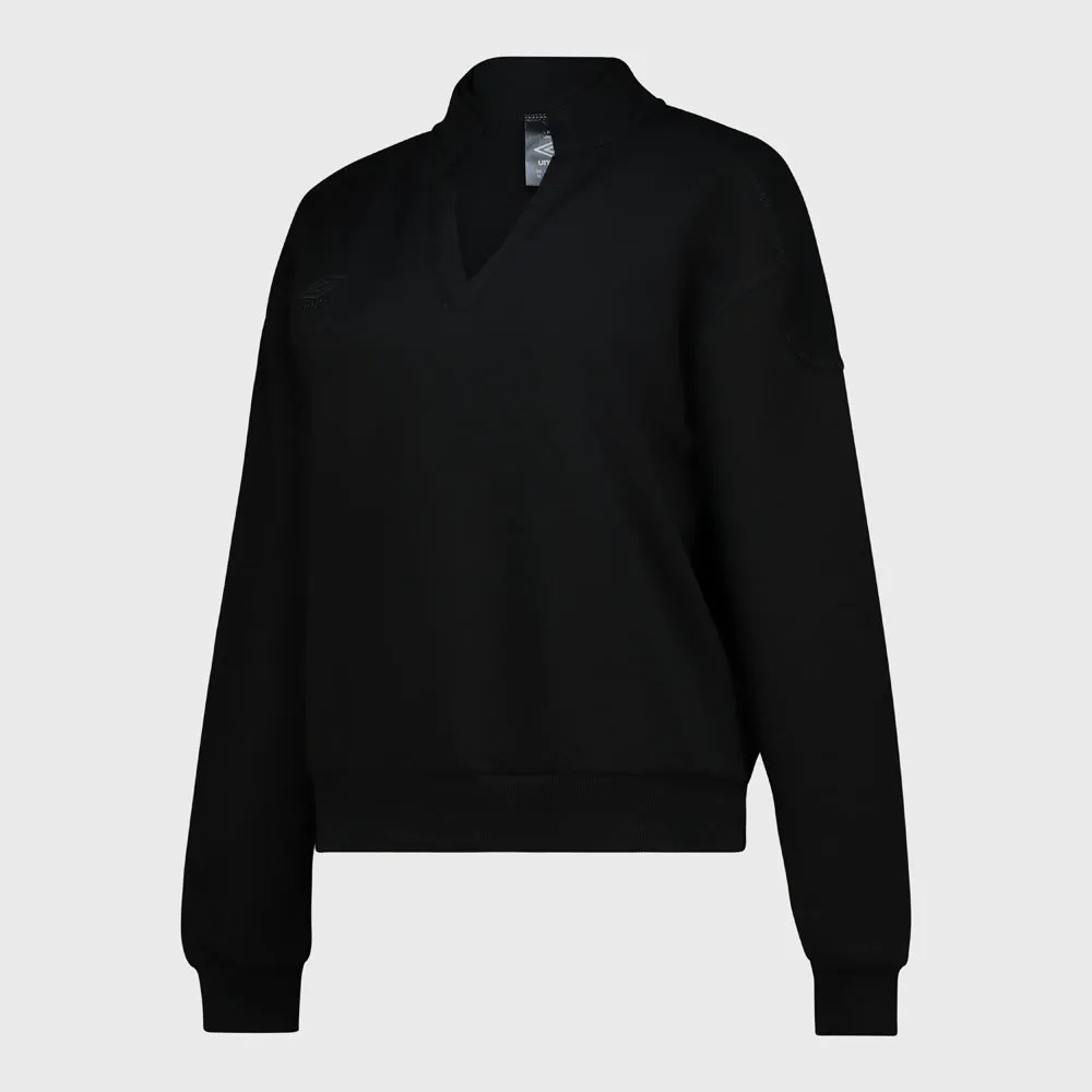 SeamlessConstruction Adjustable Fit Umbro Womens Saint Crew Top Black