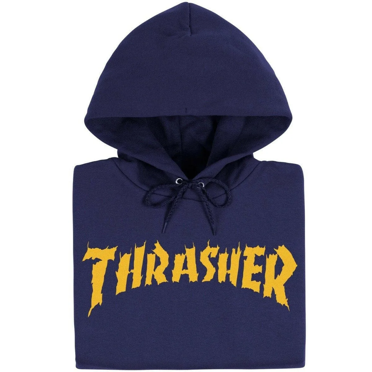 Thrasher - Burn It Down Hoodie Navy Holiday Wear Feathery accents