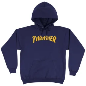 Thrasher - Burn It Down Hoodie Navy YKK Zipper