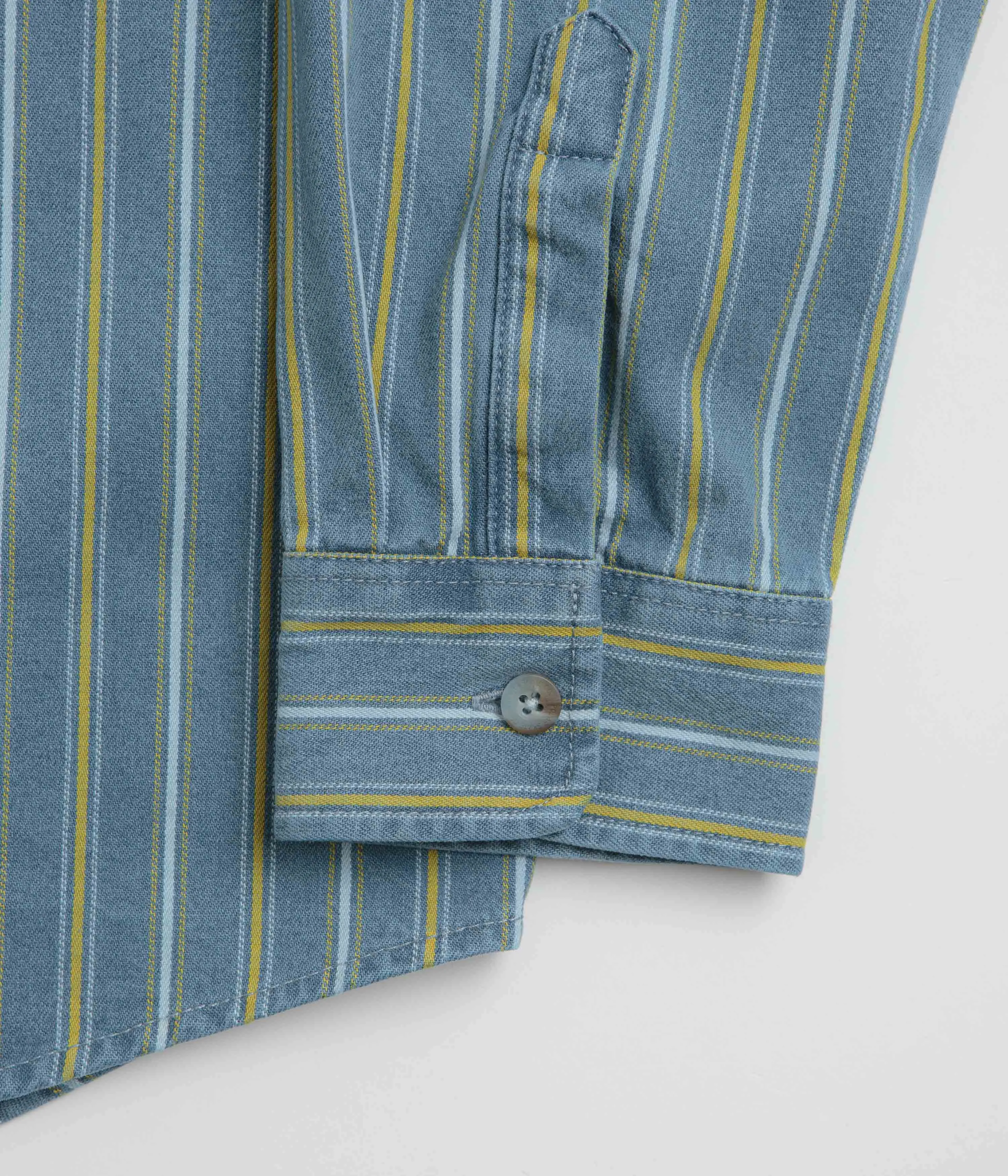 Polar Denim Mike Shirt - Blue / Yellow Classic Design