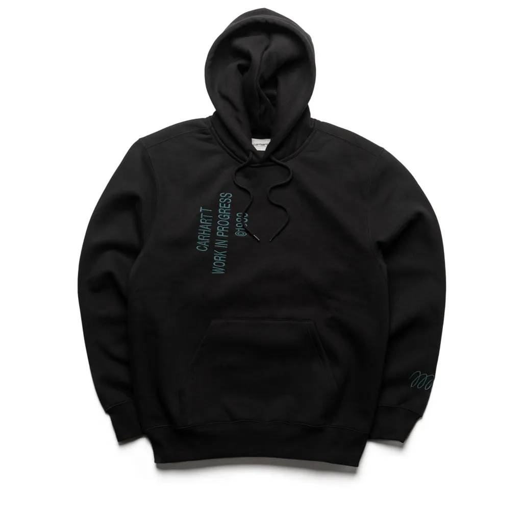 Carhartt WIP Hooded Signature Sweatshirt - Black Odor Resistant Technology