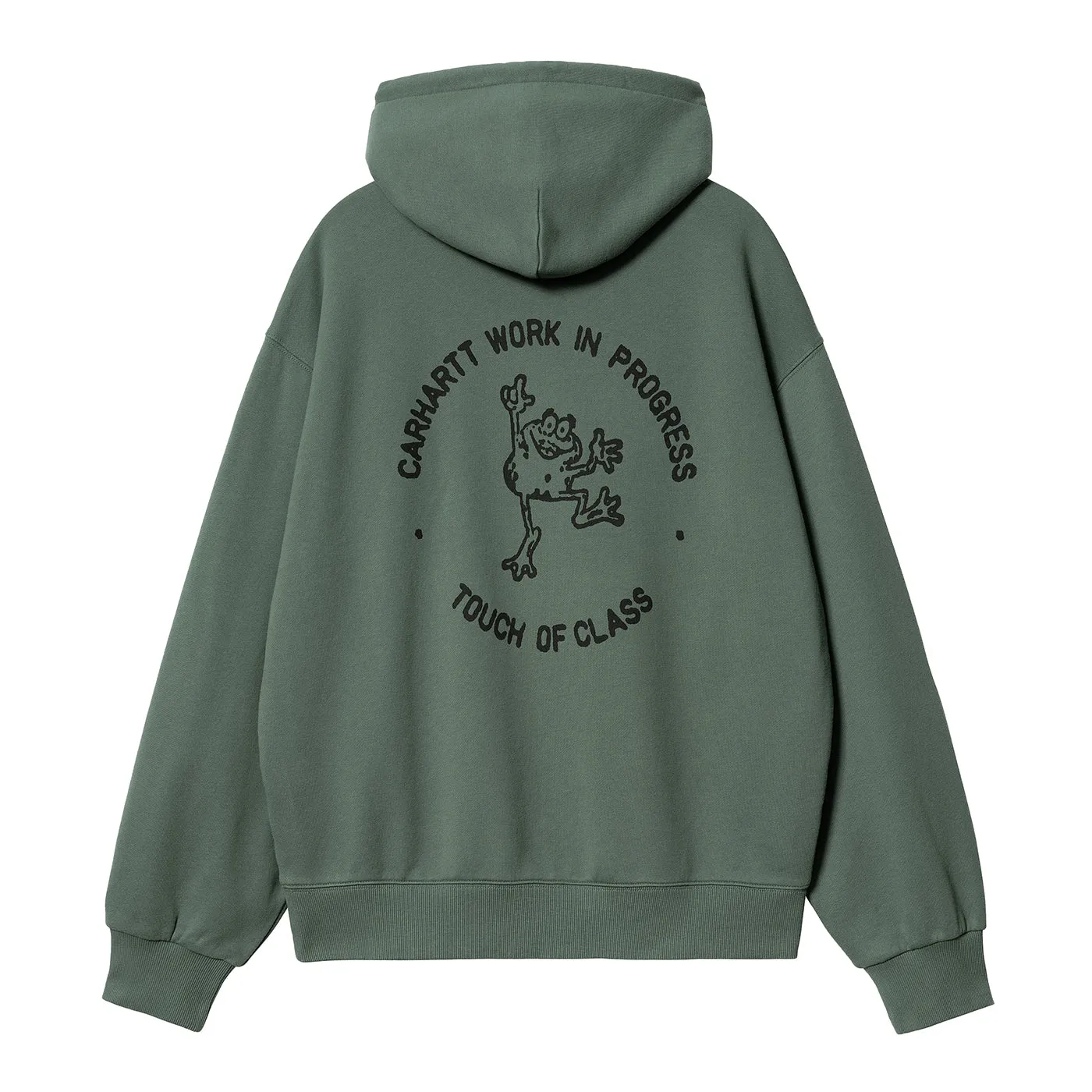 Carhartt WIP Hooded Stamp Sweatshirt - Duck Green / Black Outdoor Scene