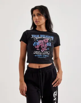 Handmade Glow CoolingChannelFabric True Religion Crystal Leopard Tee
