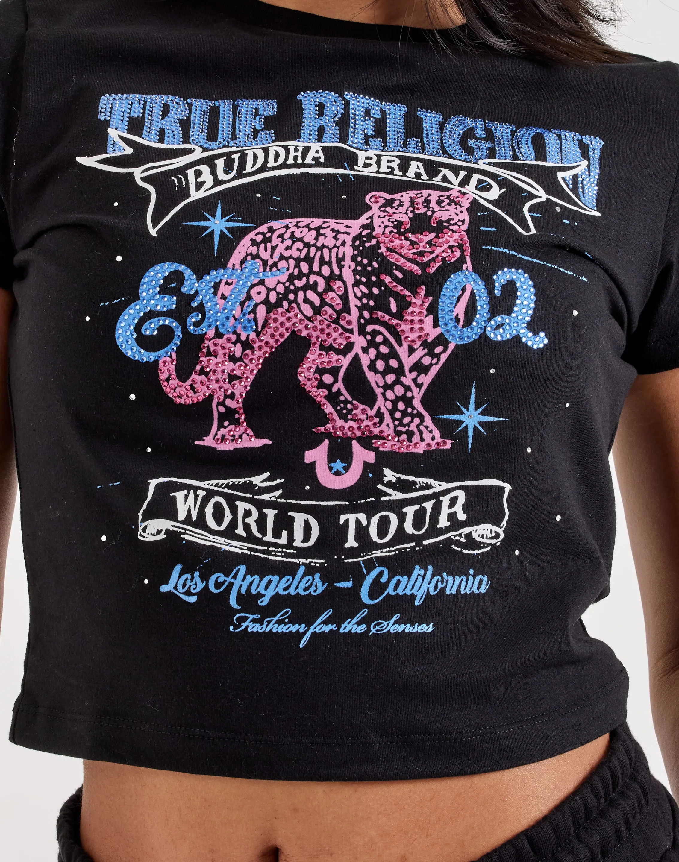 NonSlipTrims CompactPackability True Religion Crystal Leopard Tee