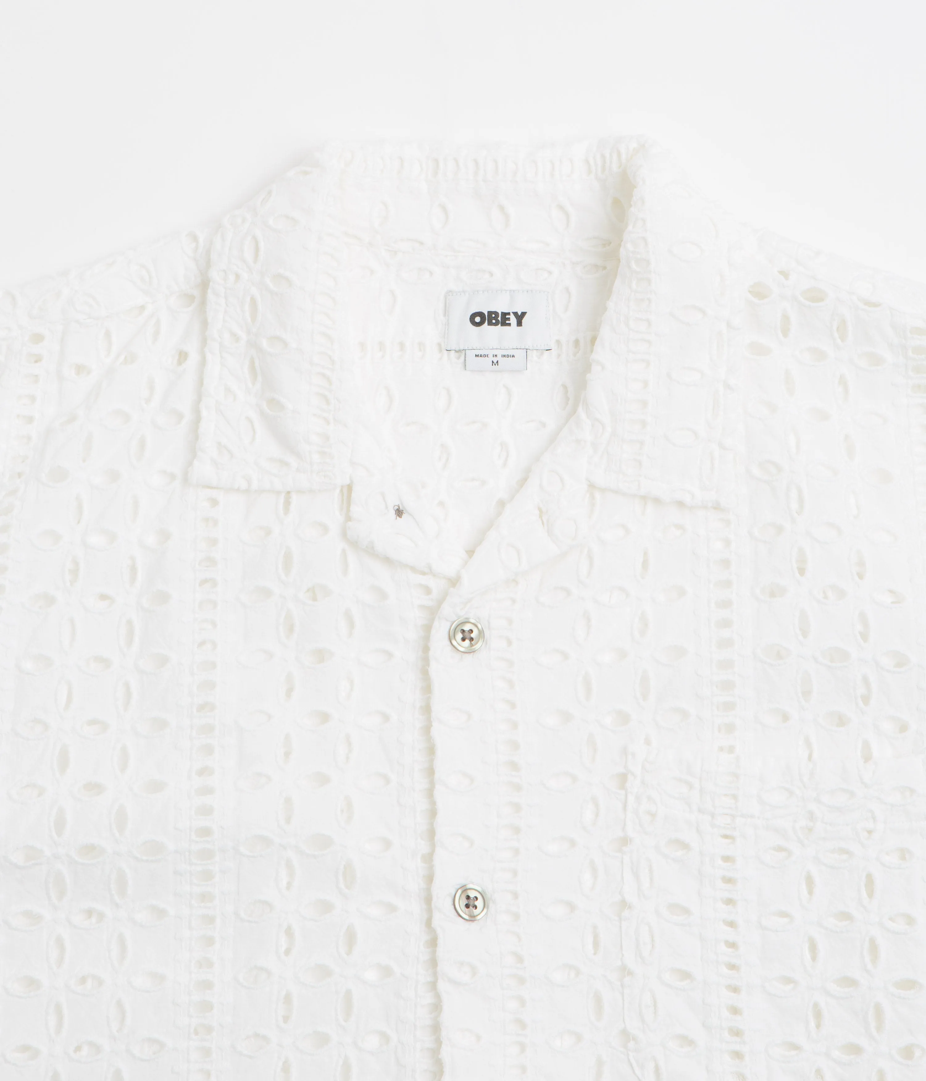 Sophisticated Look Chic Look Obey Ayers Short Sleeve Shirt - White