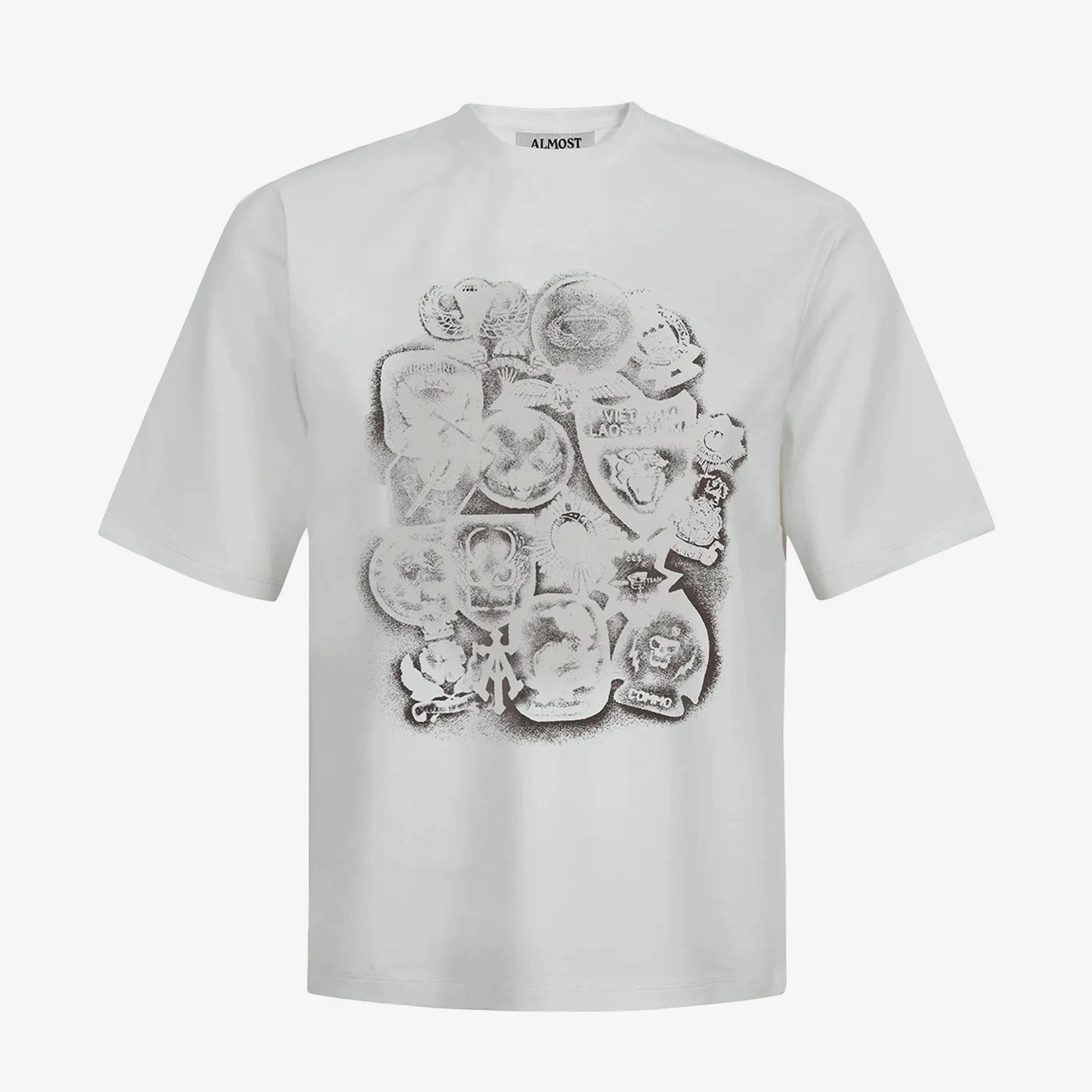 Italian Flair Play Mode ALMOST GODS | AEGIS RELAXED TEE { GRAY