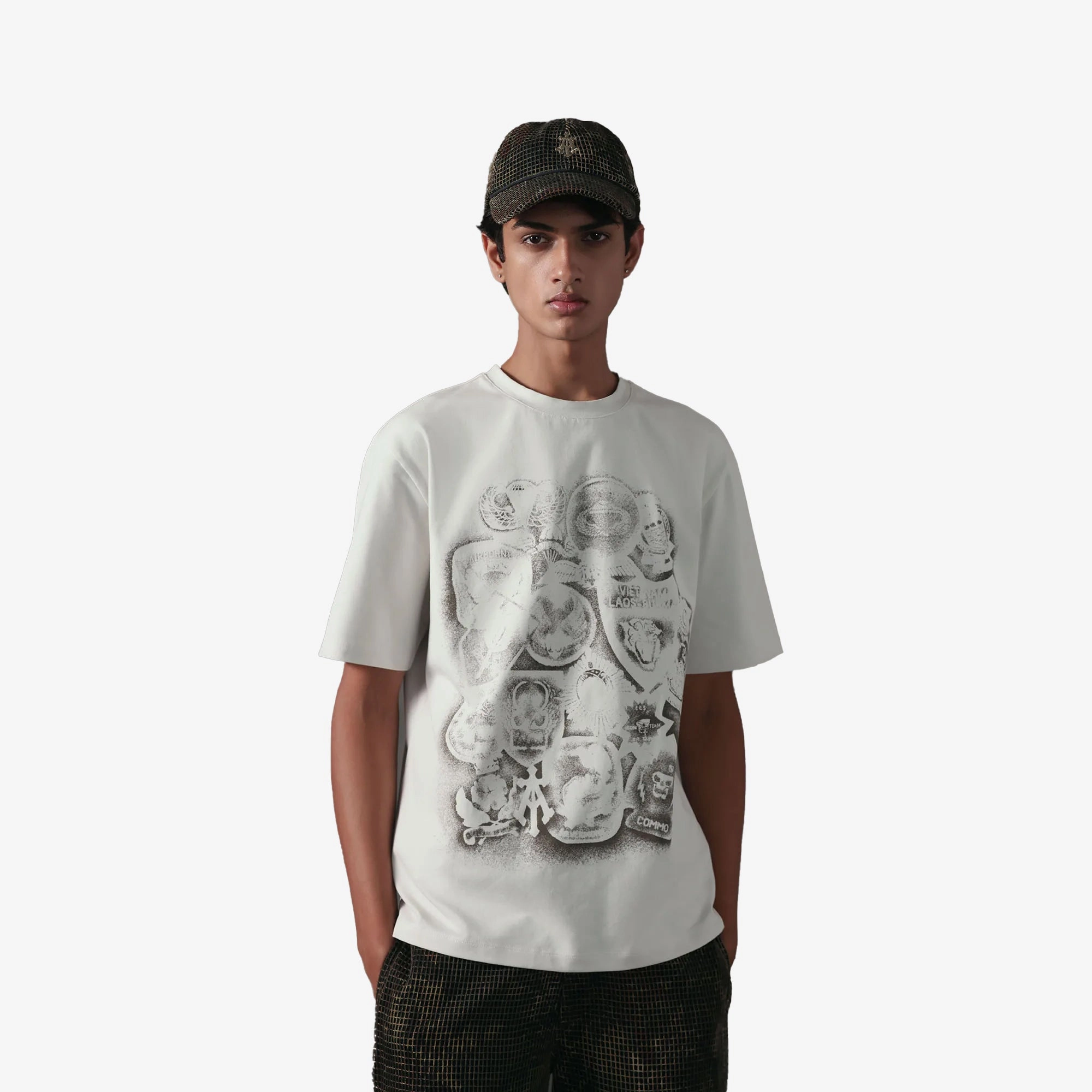 Sequin Glow ALMOST GODS | AEGIS RELAXED TEE { GRAY