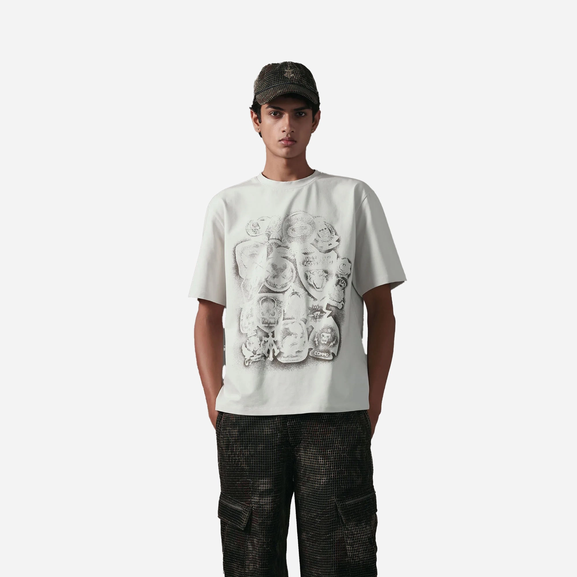 Sharp Line ALMOST GODS | AEGIS RELAXED TEE { GRAY