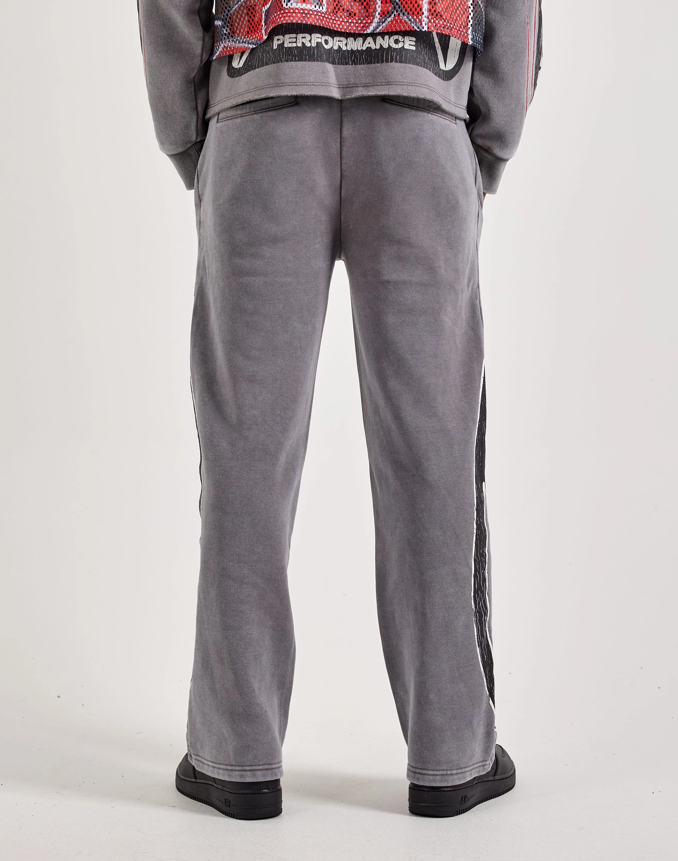Smoke Rise Fleece Sporty Flared Sweatpants Clean Cut AntiPilling Fabric