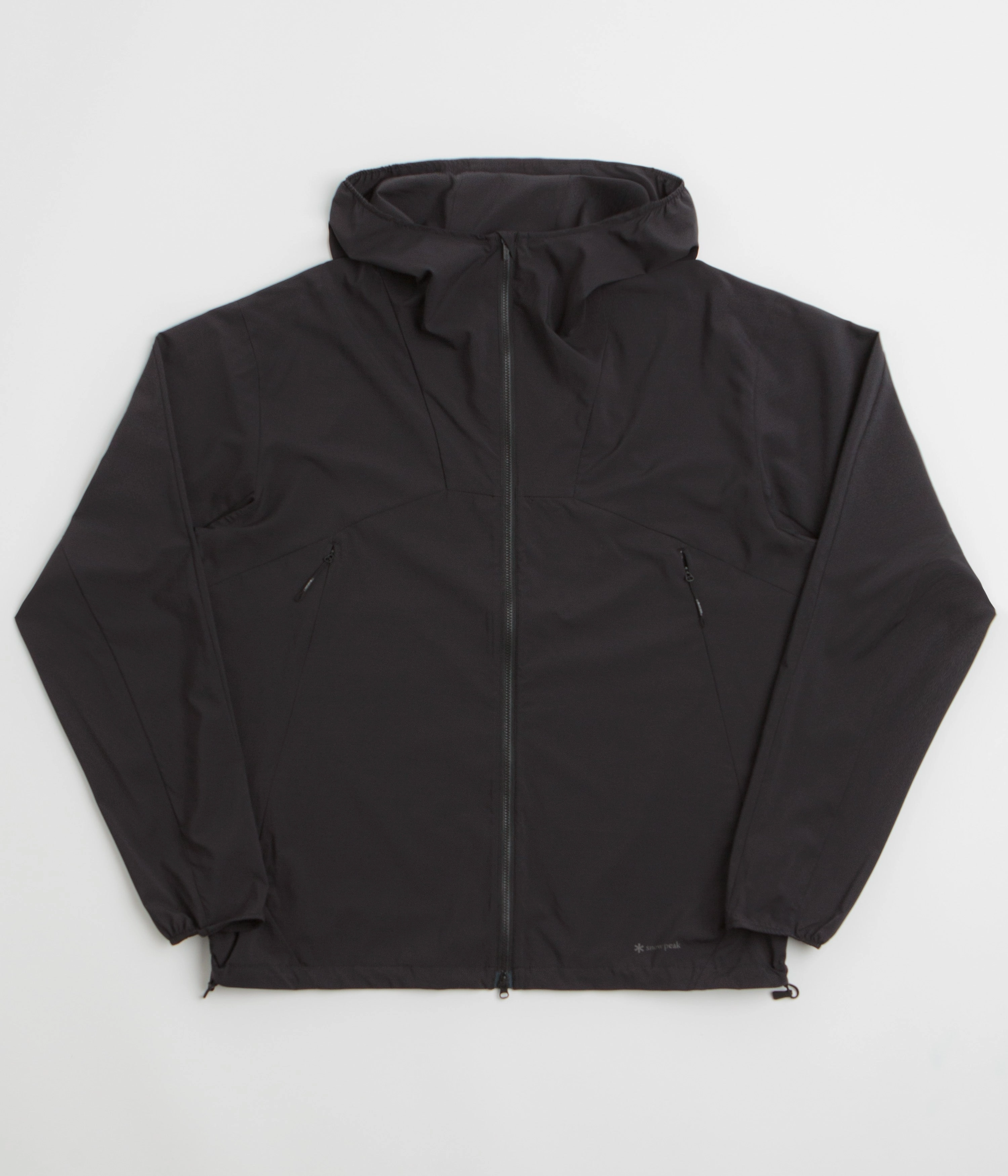 Loop Fastened Hood Snow Peak Shadow Ripstop Jacket - Black