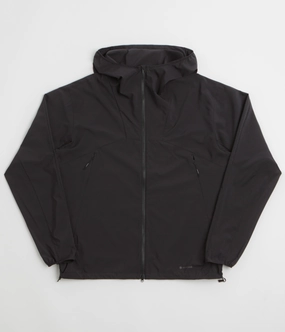 Loop Fastened Hood Snow Peak Shadow Ripstop Jacket - Black