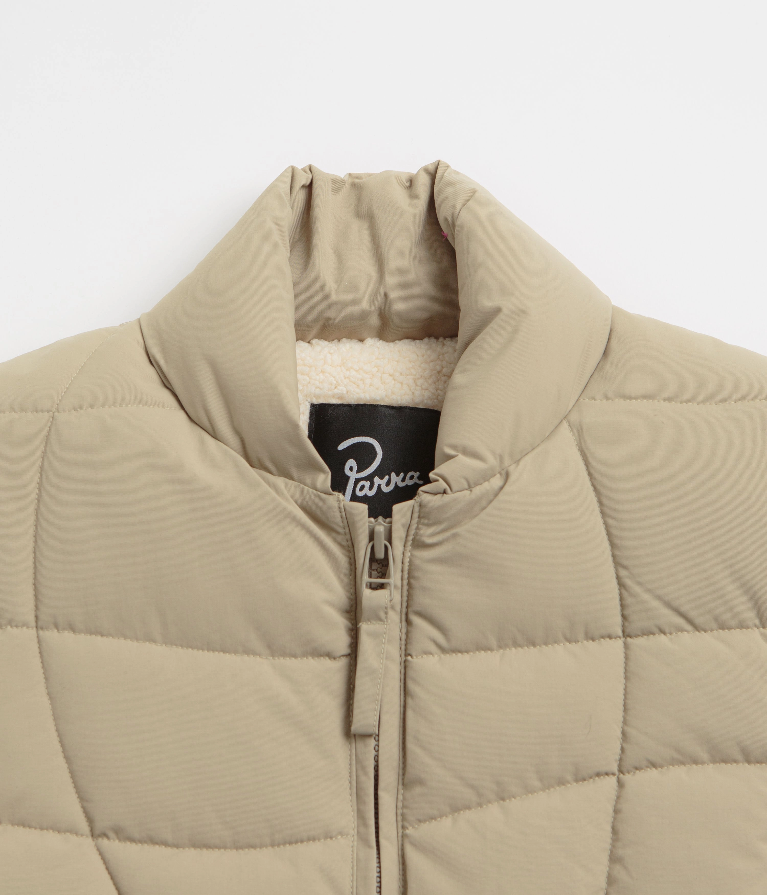 by Parra Waved Alien Puffer Vest - Tan Hear