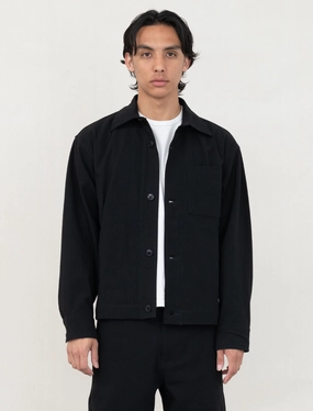 Lux Jacket (Black) Fringe Detail Warm Layers