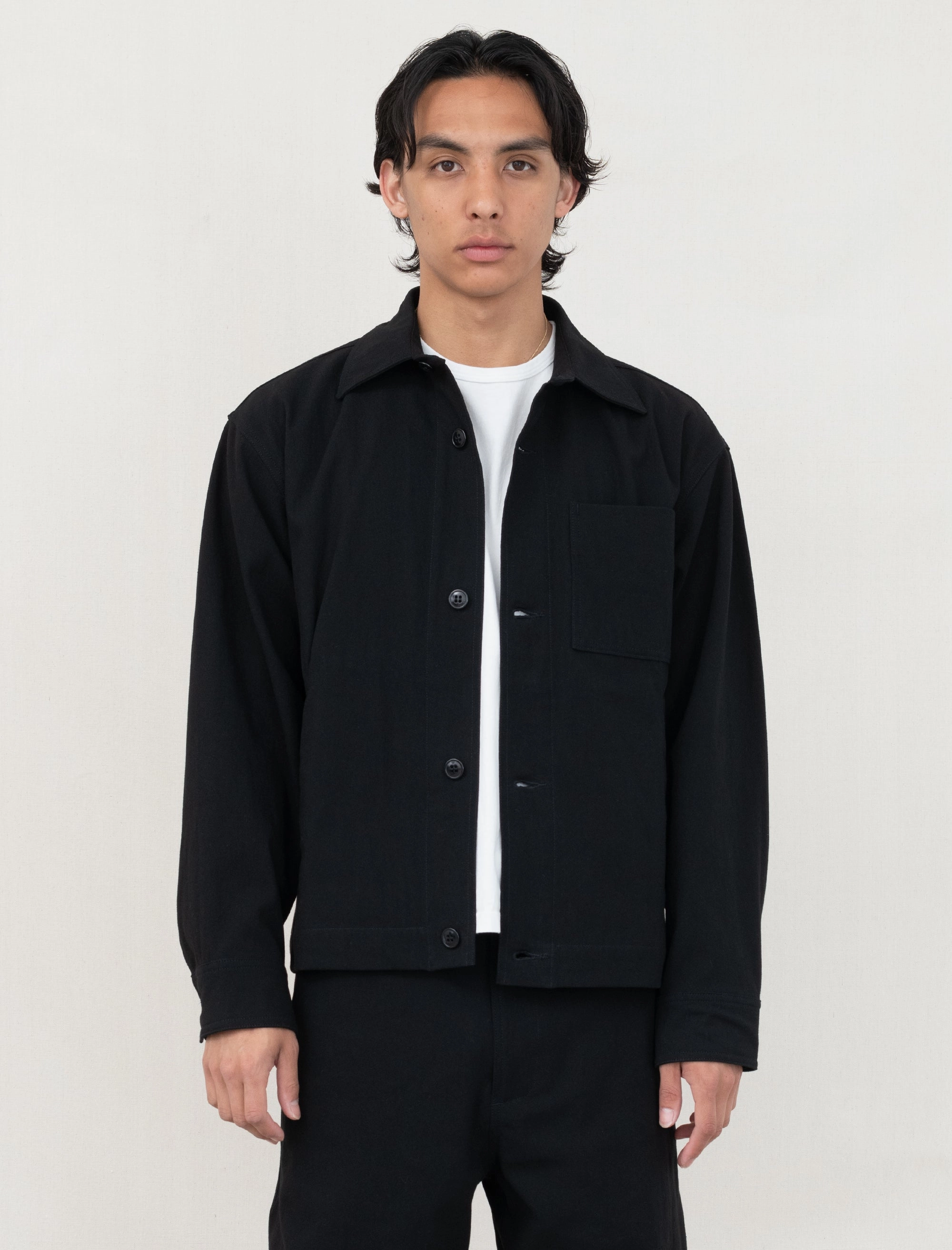 Lux Jacket (Black) Fringe Detail Warm Layers