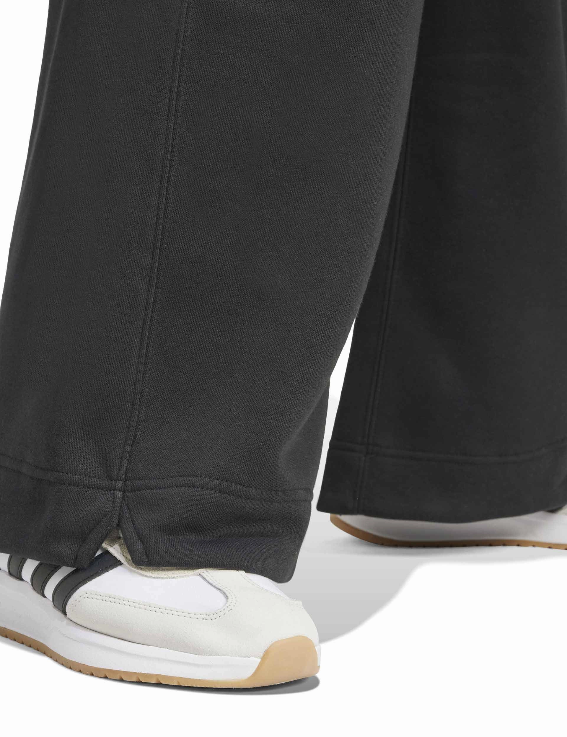 ALL SZN Fleece Loose Wide-Leg Pants - Black Non RestrictiveMovement