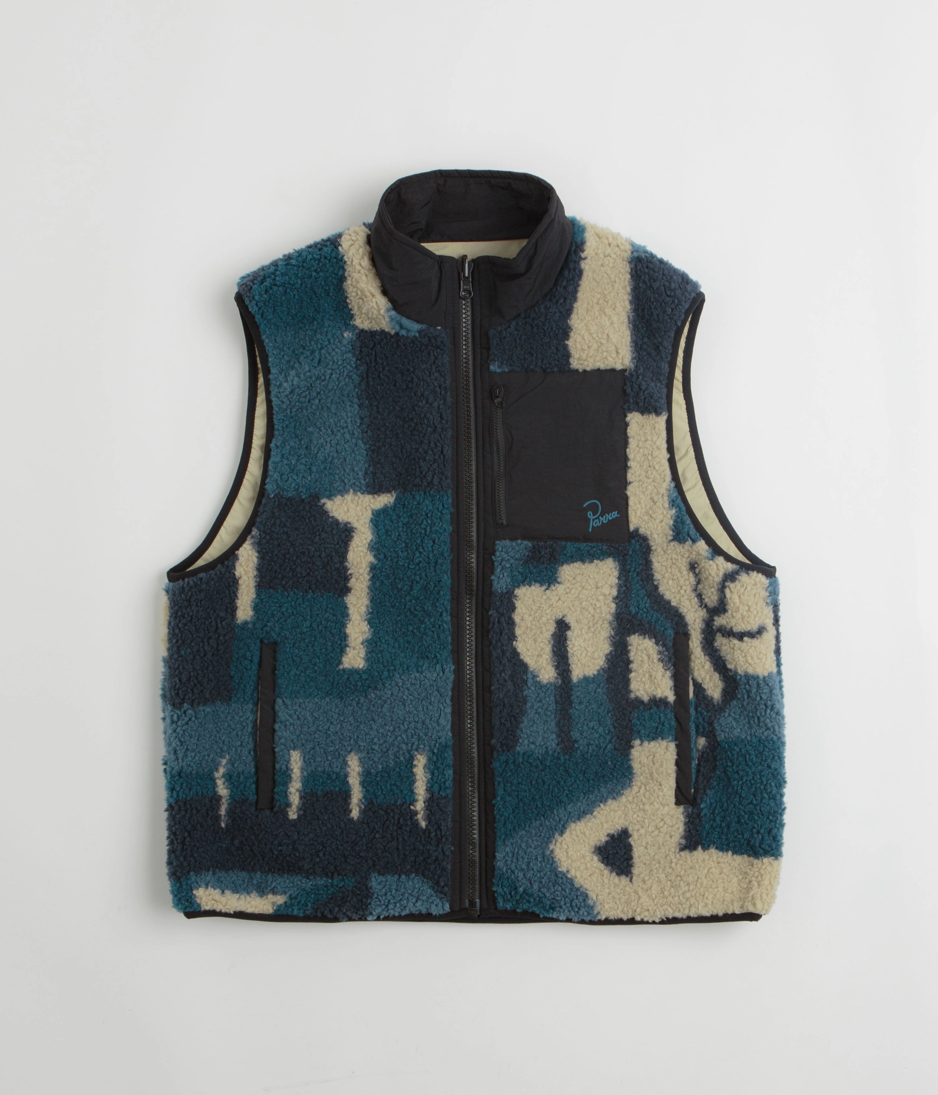 by Parra Infinite Bird Reversible Vest - Navy Blue Abrasion Resistant Edges Halloween costume
