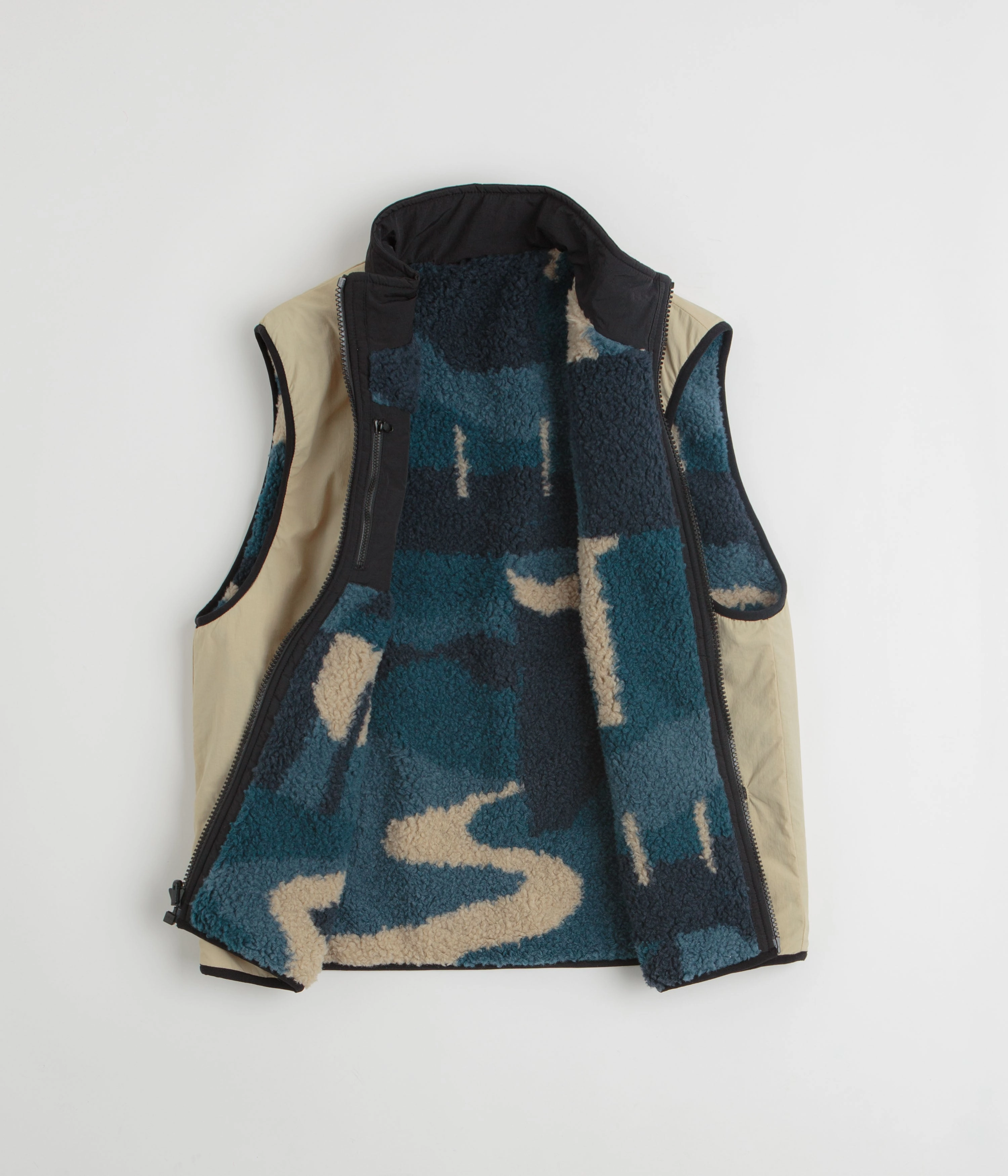 by Parra Infinite Bird Reversible Vest - Navy Blue Equity Highlighter