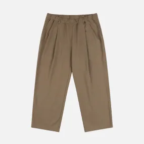 PLEATED TWILL PANTS - CAMEL ZeroWasteProduction Glitter Fit