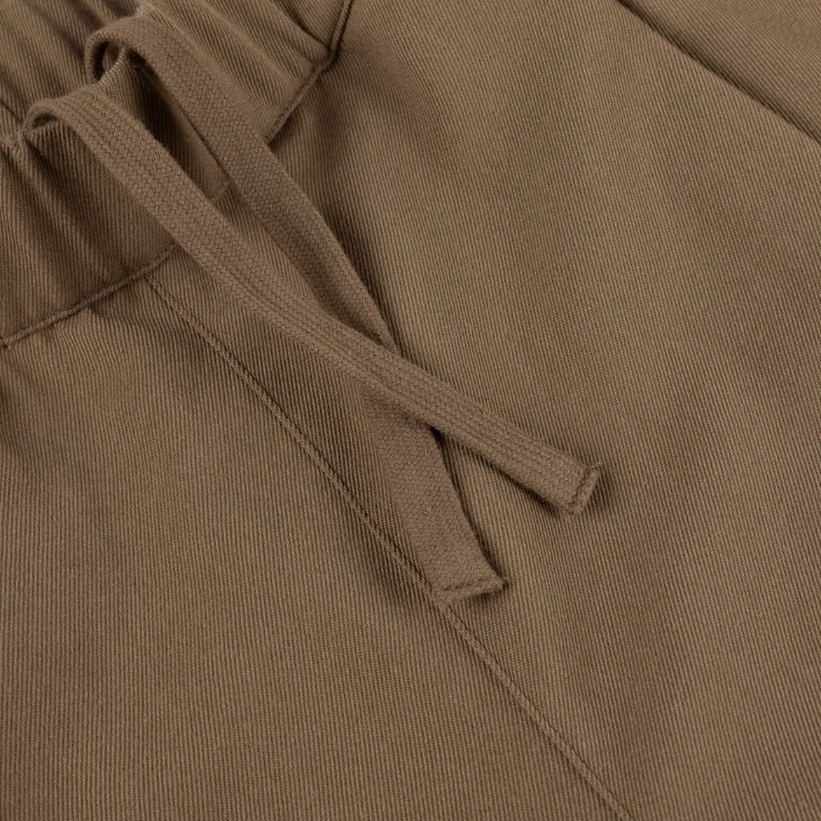 PLEATED TWILL PANTS - CAMEL ElasticFree