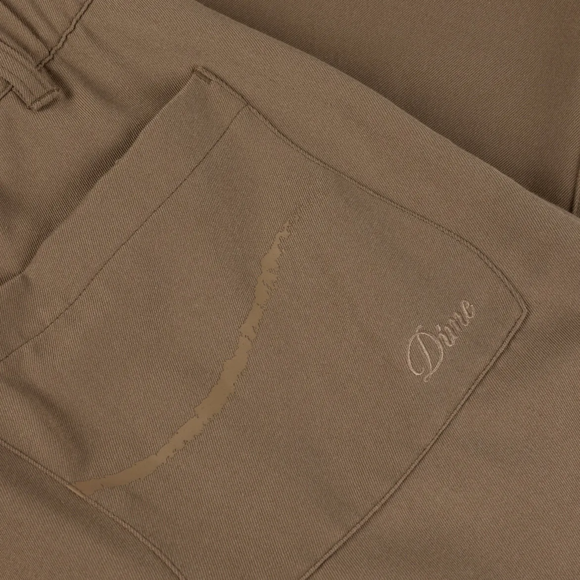 PLEATED TWILL PANTS - CAMEL FlexibleFit