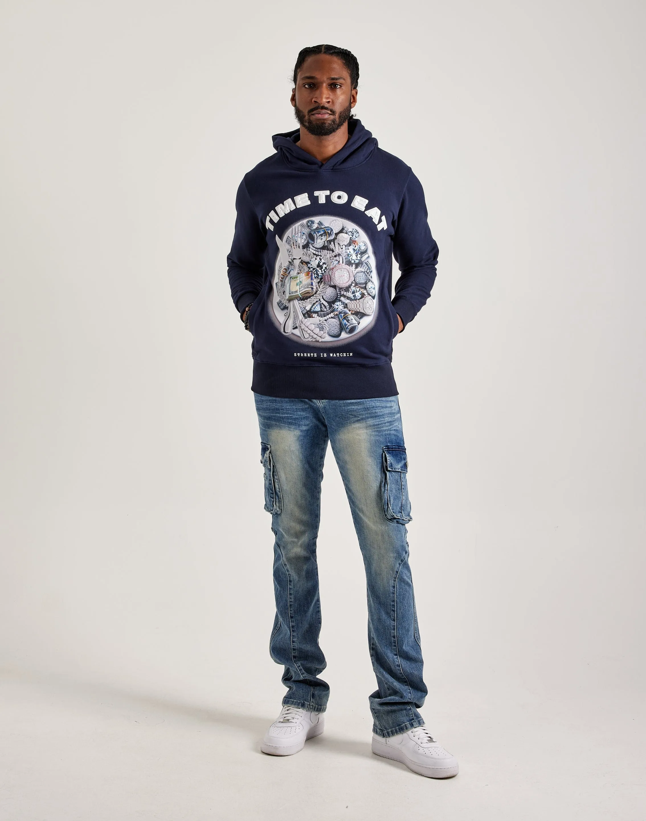 Streetz Iz Watchin Time To Eat Hoodie Cool Glow