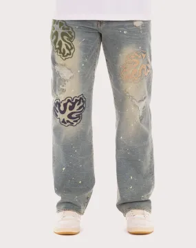 Akoo Monk Straight Fit Coral Reef Jean Fast Fit