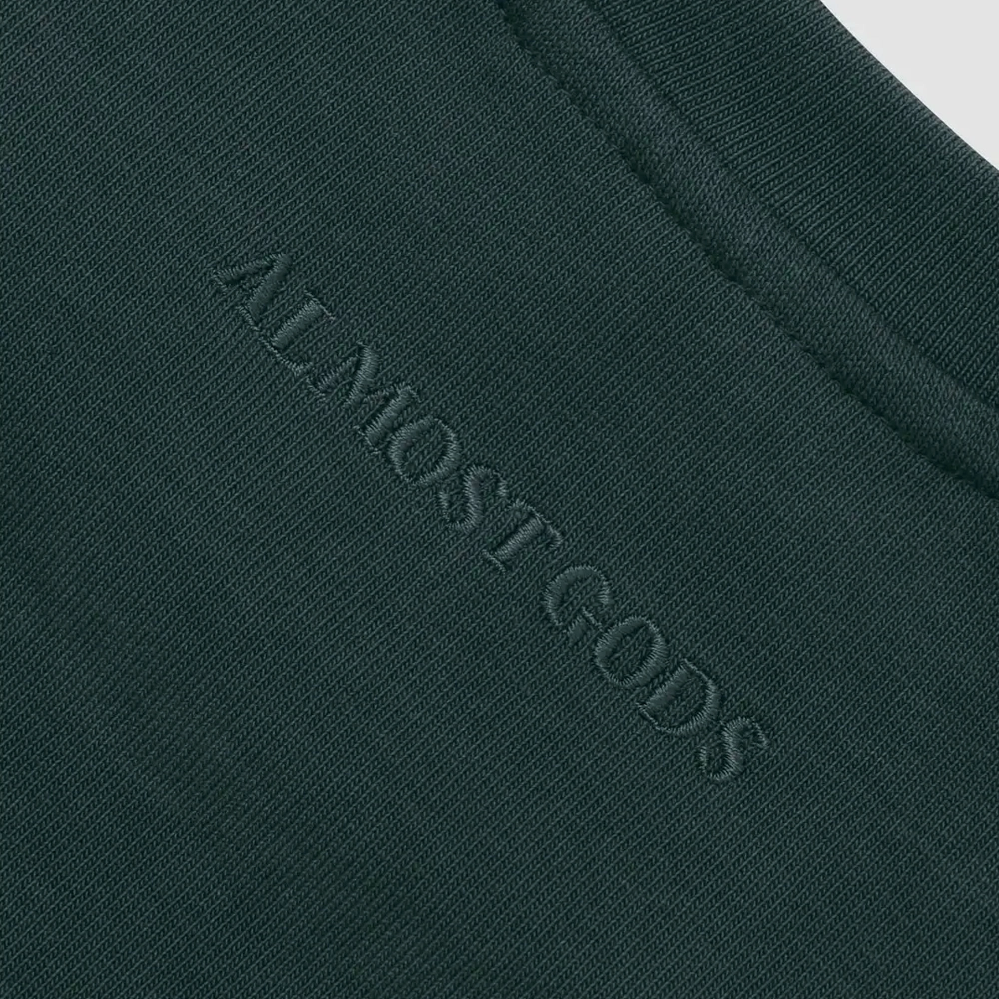 ALMOST GODS | ALPHA CROSS EMBROIDERED TEE { GREEN Serene Ease