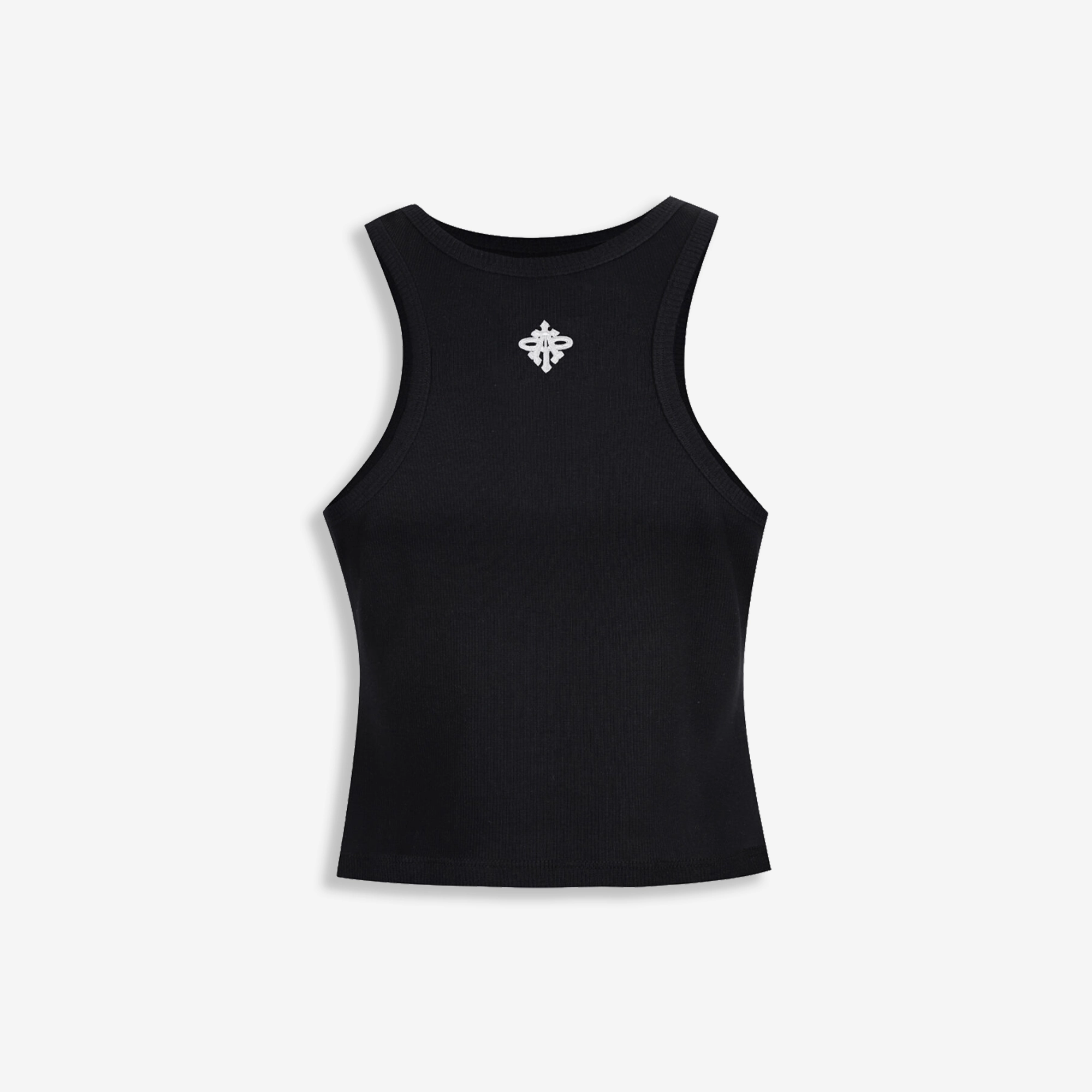 ALMOST GODS | ALPHA CROSS RIBBED TANK { BLACK AntiSlip Grip Noble Core