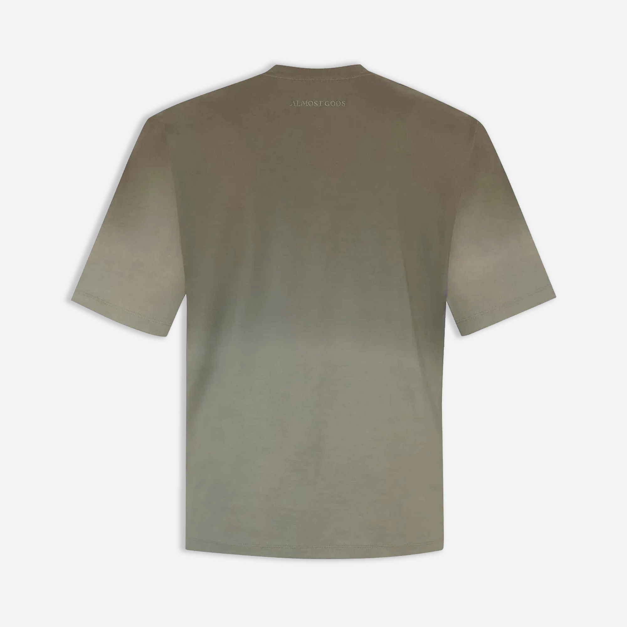 ALMOST GODS | ALPHA CROSS TEE IN DIP { DYE GREEN Adjustable Fastenings