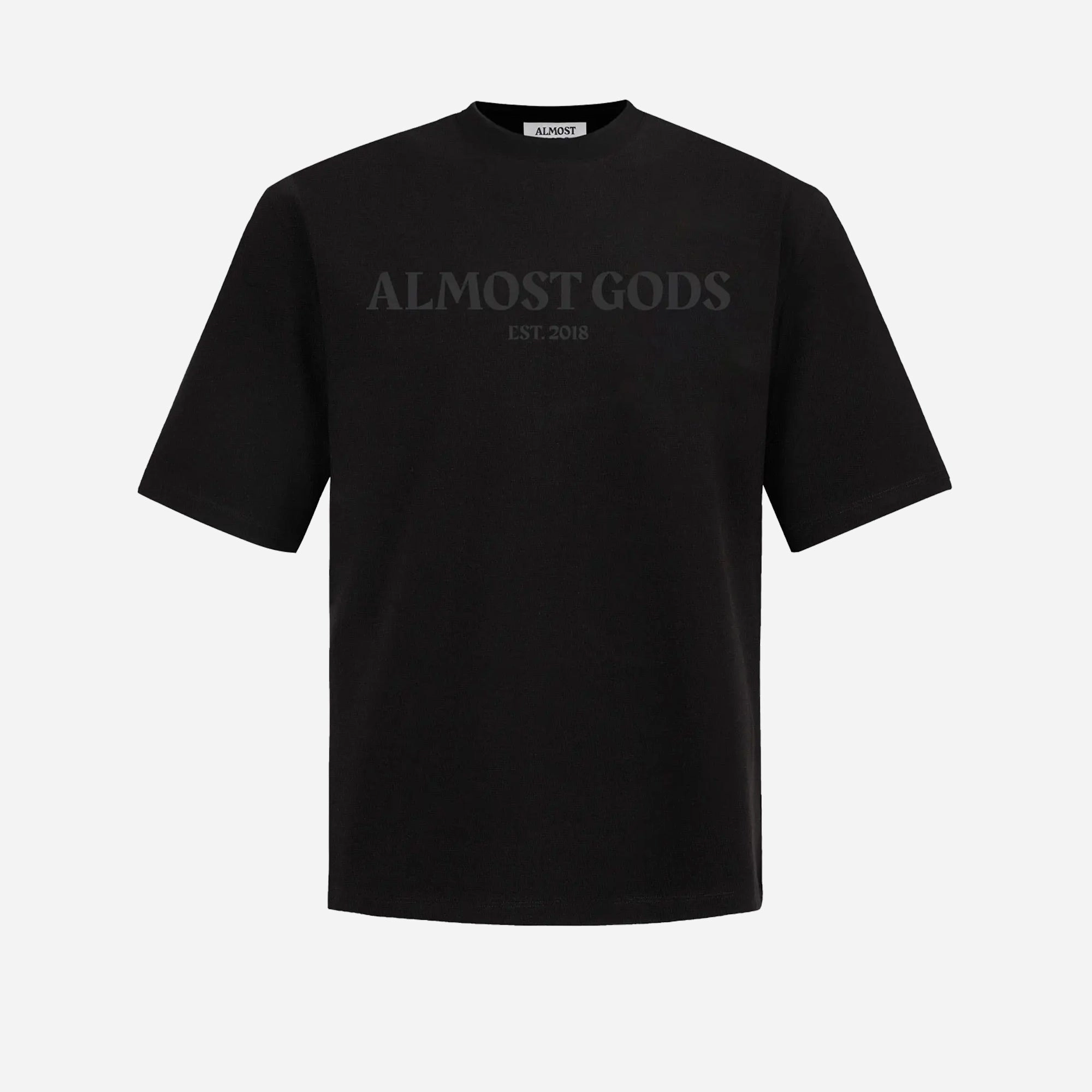 ALMOST GODS | EST. 2018 TEE { BLACK Festival Air Stretchable Waistband