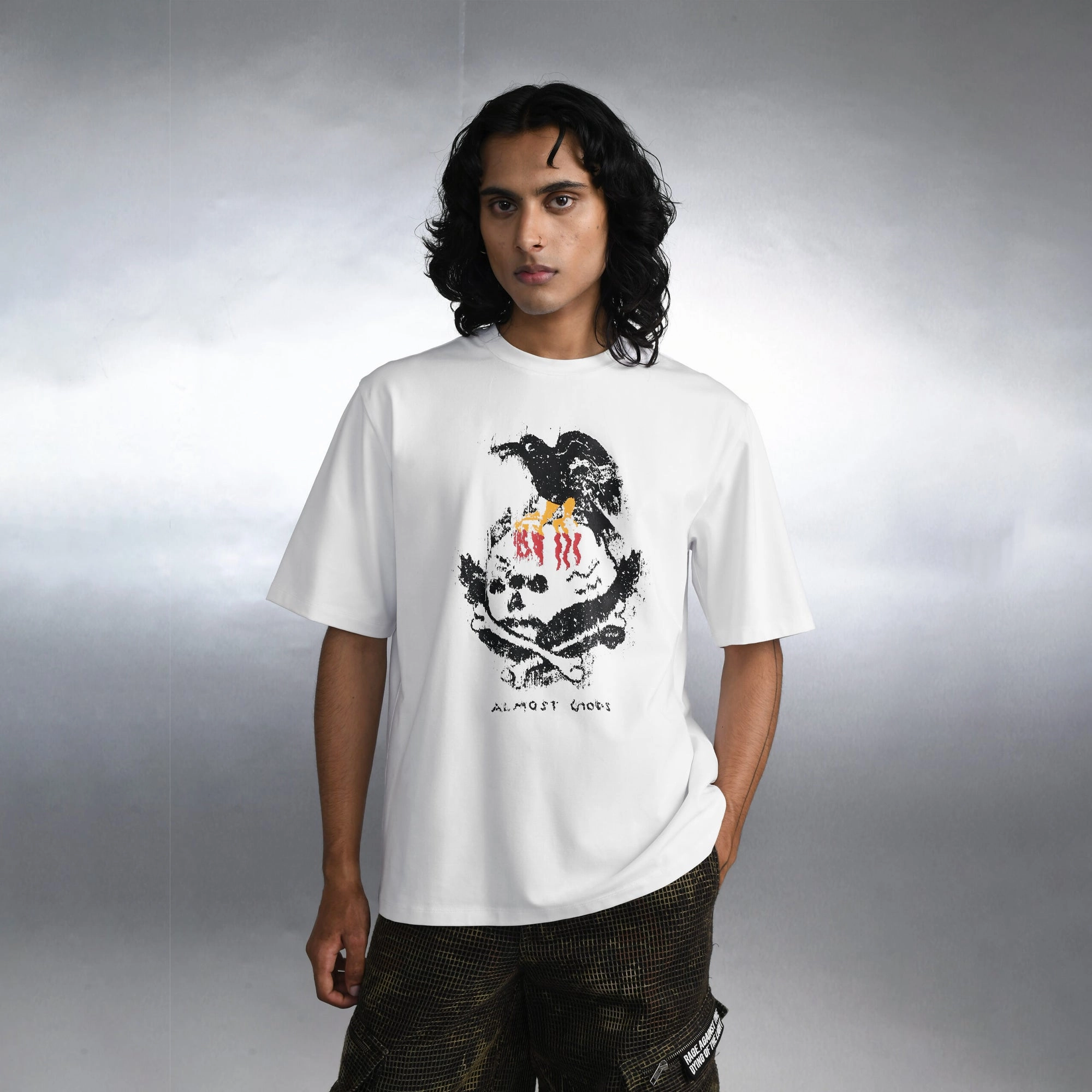 DoubleStitchReinforcement Global Cool ALMOST GODS | NEVERMORE TEE { WHITE